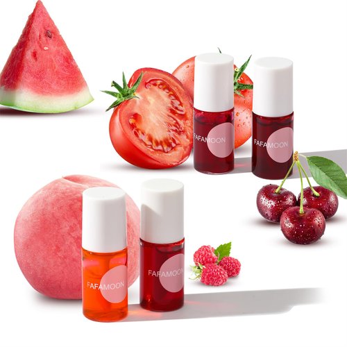 Fafamoon Long Lasting Lip Gloss Set, Fafamoon Peptide Lip Tint, 5 Colors Hydrating Lip Gloss Hydrating Moisturizing Lips, Lip Glaze Not Sticky & Dries Quickly Plumping Lip Oil (4 Colors, Set of 4)