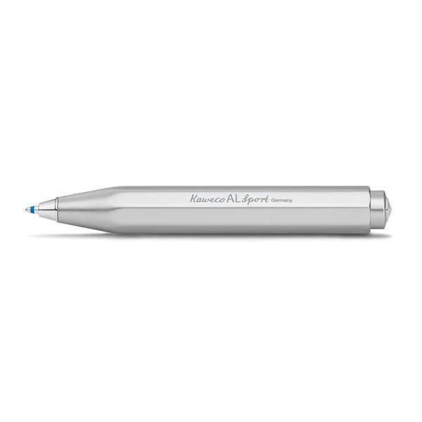 Kaweco AL SPORT Ball Pen Silver I Retractable Ballpoint Pen in Classic Design with Standard D1 Refills I Aluminium Ball Pen 13cm