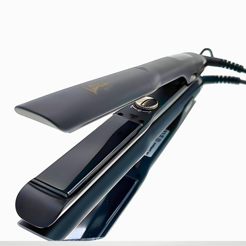 Liselle Beauty Products Ebony Edition Flat Iron Hair Straightener – 1.25-inch Wide Titanium Flat Iron – Hair Straightener Iron All Hair Types – Fast Heating Travel Flat Iron for Smooth, Frizz-Free