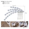 Crystal Bride Wedding Hair Comb Leaf Bridal Headpieces Tear-drop Rhinestone Hair Pieces Cubic Zircon Bridesmaid Side Comb Silver Hair Wedding Accessories for Women and Girls