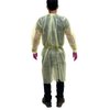 Yellow Isolation Gowns Knit Cuff, 20 G, PP, Medical Dental, Latex Free, Fluid Resistant (Pack of 10)