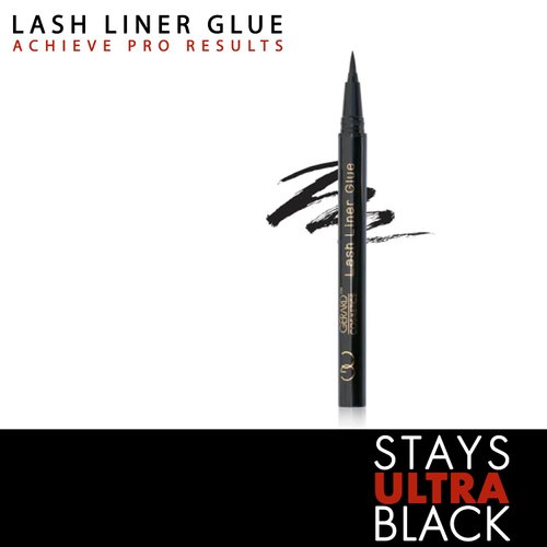 Gerard Cosmetics Lash Liner Glue - Black | 2 in 1 Eyeliner and Black Eyelash Glue Pen for False Eyelashes | Super Strong Hold | Cruelty Free & Vegan (1 pc)