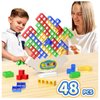 Ziogogco 48 Pcs Game Gifts, Balance Stacking Blocks Game，Perfect for Family, Parties, Travel,Boys Girls Gifts，Novelty Toy Gift for Kids or Friends
