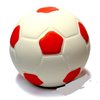 WantChew Soccer Latex Ball Dog Toy, White with red