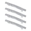 4Pcs Rhinestone Barrettes for Women, Silver Hair Accessories, Clips Small Crystal, Bling Diamond Clip, Bow Girls Rhinestones, Dressy Metal Pins, Sparkly Barrette Butterfly