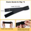 9 Pcs Hair Wax Stick Kit - Wax Stick for Hair for Lace Front - 4 Wig Cap - 2 Elastic Bands for Melting Lace - Hair Styling Comb