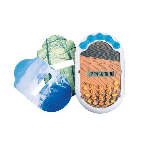 Lexibook Green Calculator, Liquid Substance as Power Supply, Basic and Advanced Functions, GRC030