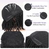 WIGER Dreadlock Wig Short Faux Locs Twist Wigs For Black Women Afro Braided Curly Synthetic Wigs For African American Women Daily Party Use（6 inch,1B)