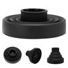 Silicone Hair Dryer Diffuser Collapsible 6 Colors Available Portable Hair Salon Tools for Home and Travel (Black)