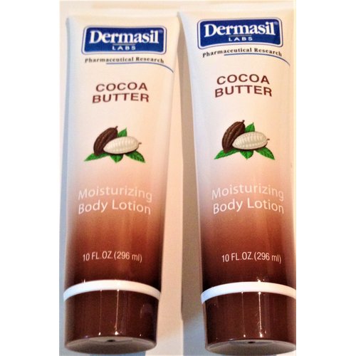 Dermasil Cocoa Butter 10 fl oz Moisturizing Body Lotion (2 Pack)