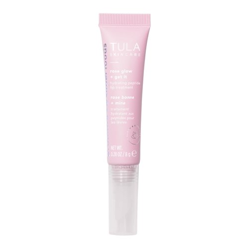 TULA Skin Care Rose Glow + Get It Lip Balm - Hydrating Peptide Lip Treatment with Hyaluronic Acid & Vitamin E, 0.28 oz.