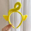 PHQOORYTH Womens Headbands Ears Fashion Headwear Yellow Hairband Hair Costume Accessories for Adult Halloween Cosplay Party Decorations