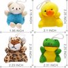 38 Pack Mini Stuffed Animals Party Favors for Kid, Small Plush Stuffed Animal Toy in Bulk for Claw Machine, Carnival Prizes, Plush Keychain Decorations, School Classroom Gift, Cute Animal Stuff Reward