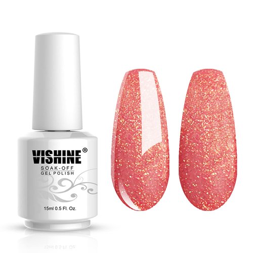 Vishine Gel Polish Nail Art Soak-off UV LED Nail Gel Polish Diy Manicure Pearl Pink