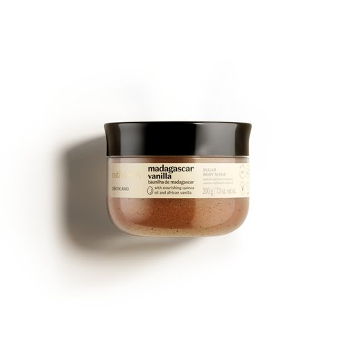 Nativa SPA by O Boticário Madagascar Vanilla Exfoliating Body Scrub, Exfoliating, Hydrating & Anti Aging Sugar Foot & Body Scrub, 7 Ounce