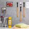 Sratte 6 Pcs Baseball Bat Holder Black Vertical Baseball Bat Wall Mount Display Stand Baseball Bat Wall Mount Storage Baseball Holder Baseball Bat Rack for Sport Memorabilia Ball Storage