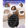 BEAUTLOHAS. Silicone Scalp Massager Shampoo Brush, Shower Scalp Scrubber with Soft Bristles, Scalp Brush for Hair Growth & Dandruff Treatment, Wet Dry Hair Massager for All Hair Types of Women (Black)