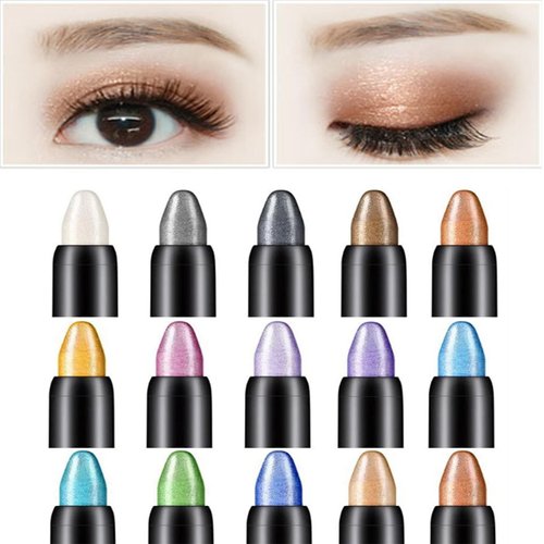 smelihomiy 15Pcs Cream Eyeshadow Sticks Set for Eyes,2024 New Highlighter Eyeshadow Pencil Waterproof Glitter Eye Shadow Eyeliner Pen, Waterproof Eyeshadow Shimmer Stick, Long Lasting