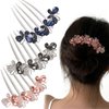 3 PCS Butterfly Rhinestones Hair Combs 5 Teeth Hair Side Combs Crystal Vintage Headpieces Hair Tools Pins Hair Clips Accessories Bride Headdress for Women Girls Wedding Daily Party Present