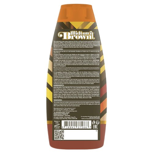 Tanovations Midtown Brown - Antioxidant Rich Radiance Boosting Dark DHA Free Browning Dark Tanning Lotion