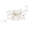 Flower Crystal Bridal Hair Comb Clip for Brides, Bridal Head Pieces Hair Pieces Wedding Hair Accessories for Women Girls Bride Bridesmaid