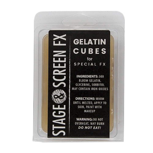 Professional FX Gelatin Cubes 4 oz. FLESHTONE - Translucent- Special Effects, FX Makeup, Scars, Prosthetics EASY!
