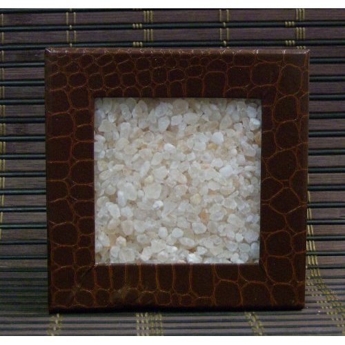 Black Tai Exotic Himalayan Salt: Brown Faux Crocodile Container- Coarse Grade Queen (2 lbs)