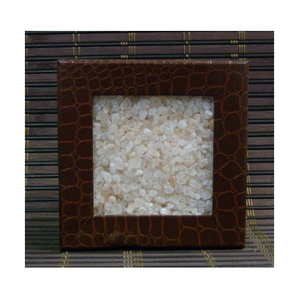 Black Tai Exotic Himalayan Salt: Brown Faux Crocodile Container- Coarse Grade Queen (2 lbs)