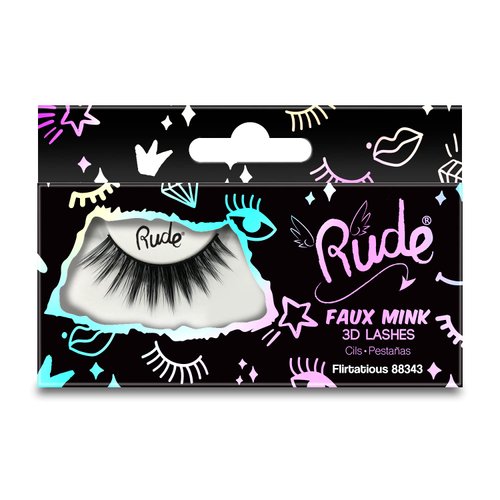 Rude Cosmetics Essential Faux Mink 3D Lashes - Flirtatious Pair Women 1 Pc