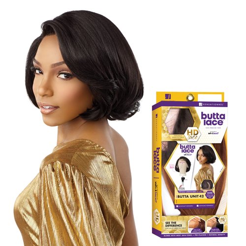 Sensationnel Butta Lace Front Wigs - Butta unit 42 extra wide 5 inch deep part synthetic wig preplucked hairline - Butta unit 42 (T2/350)