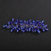 Teyglen Crystal Bride Wedding Hair Clips Bridal Blue Rhinestone Hair Clip Handmade Full Rhinestone Hair Barrette Red Blue Hair Pieces Sparkly Crystal Headpieces Hair Accessories for Women Bride Girls