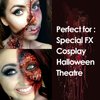 2.2 fl oz Liquid Latex Halloween SFX Makeup Kit, Clear Adhesive Latex Glue for Skin Special Costume Effects for Realistic Scar Cut Wounds Peeling Skin Wrinkes Burns, Light Flesh Body and Face Glue