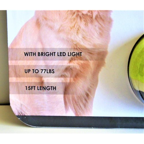 15ft Retractable Dog Leash & 3pc Tennis Ball Set with Reflective Stickers