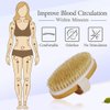 TEMEAYE Dry Brushing Body Brush, Body Skin Exfoliator Scrubber, for Skin Dry Brushing Massage, Lymphatic Drainage & Blood Circulation Improvement, Medium Strength (Boar Bristle and Wooden Handle)