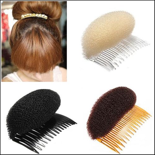 AnHua 1PC Charming BUMP IT UP Volume Inserts Do Beehive hair styler Insert Tool Hair Comb Brown color