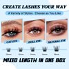 KevKev Lash Clusters 192 Pcs Individual Lashes Cluster Lashes Mixed Styles DIY Lash Extensions Eyelash Clusters Thin Band & Soft Lashes that Look Like Eyelash Extensions(Cloudy & Cirrus, D-10-18mix)