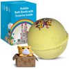 1 Bubble Bath Bomb for Kids with Surprise Toy Inside CAT in The Box - All Natural Safe for Sensitive Skin with Olive & Coconut Oil and Sweet Candy Crush Scent - Comes in Giftable Box