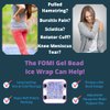 Premium Hip Hot Cold Gel Bead Ice Pack by FOMI Care | Soft Cool Compress for Hip, Thigh, Shoulder, Knee, Shin, Back | Hamstring, Sciatica, Arthritis, Bursitis, Rotator Cuff Pain Relief Wrap