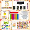 122 PCS Stationery Party Favors Stationery Set Back to School Supplies with Erasers Rulers Sticky Notes Pencil Sharpeners Stickers for Birthday Party Goodie Bags School Classroom Rewards Prizes