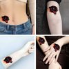 Dopetattoo 6 Sheets Fake Tattoos Set Illustration of a Black Panther with Angry Face Expression Temporary Tattoos suitable for Adult Women Men for Children Boys and Girls