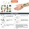 Camo Tempoary Tattoos for Kids, Army Birthday Party Favors Decorations 96PCS Tattoos Stickers Cute Party Supplies Girls Boys Gifts Classroom School Prizes Themed Christmas