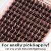 YOONOYA Lash Clusters 144 PCS 14mm Individual Lashes Eyelash Clusters D Curl Cluster Eyelash Extensions Natural Wispy Cluster Lashes Reusable Eyelash Extension Lasting Lash(QD-14mm)