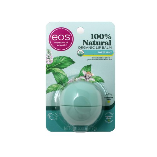 eos Smooth Lip Balm Sphere, Sweet Mint 0.25 oz (Pack of 4)