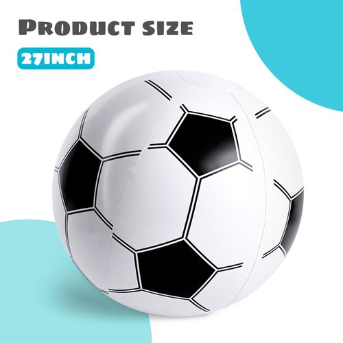 Shindel Inflatable Beach Ball, 27inch Inflatable Soccer Ball for Kids Soccer Beach Ball for Summer Swimming Pool Beach Game Toy