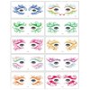 Colorful Eye Shadow Tattoo Sticker 20pcs, Makeup Transfer Stickers Eyeliner Temporary Tattoo Stickers, Temporary Face Tattoos Eyeshadow Sticker Simulation Tattoo