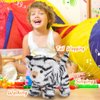 CozyWorld Walking Singing Electronic Tiger Electric Singing Tiger Plush Toy Fun Interactive Tiger Cute Plush Toys Tail Wagging Tiger Stuffed Animal Birthday Gifts for Kids,10" White