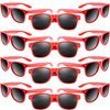 MIAHART 12 Pack Kids Party Sunglasses Bulk Summer Party Favors Retro Glasses for Boys and Girls Birthday Party Supplies, Red