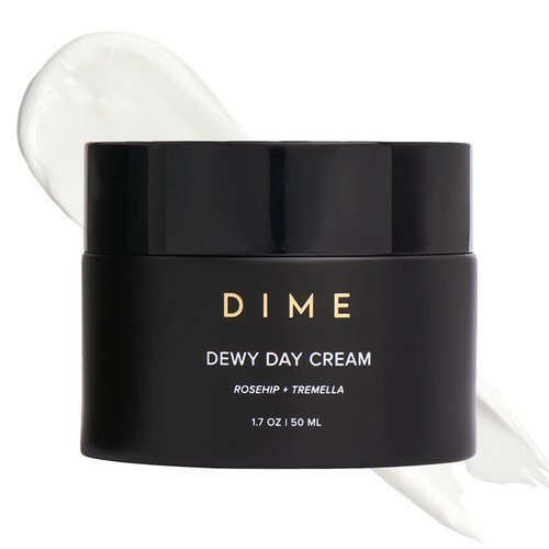 DIME Beauty Dewy Day Cream, Morning Face Moisturizer with Rosehip Oil and Snow Mushroom, 1.7 oz / 50 ml