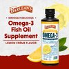 Barlean's Lemon Crème Omega 3 Fish Oil Liquid Supplement, 1080mg of Omega 3 EPA & DHA Fatty Acid, Smoothie Flavored & Burpless for Brain, Joint, & Heart Health, 16 oz