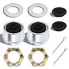 10PCS 1'' Spindle Castle Nuts Kits Trailer Axle Nut Kits Including Washers, 2.25'' Long Cotter Pins, 1.98'' Dust Caps & Rubber Plugs for 1" Shaft Spindle (2 Sets)